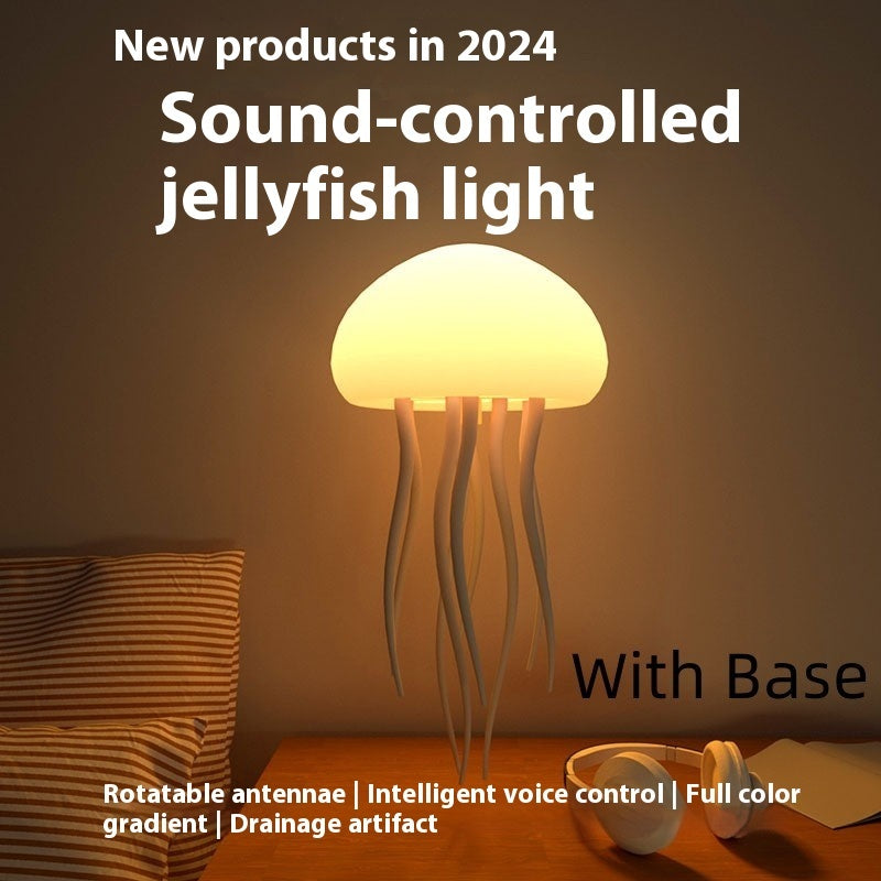 Jellyfish LED Mood Lamp – Portable Night Light for Desk or Bedside