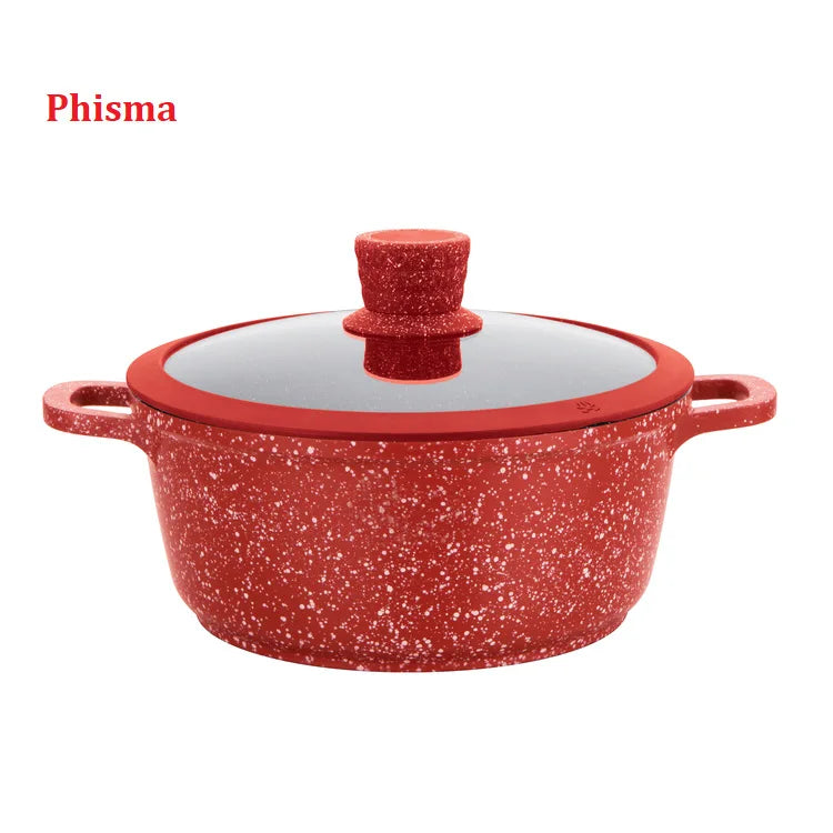 Classic Style Maifan Stone Cast Aluminum Cookware Set Multi-Layer Non-Stick Pan with Ceramic Marble Bakelite Kitchen Utensils