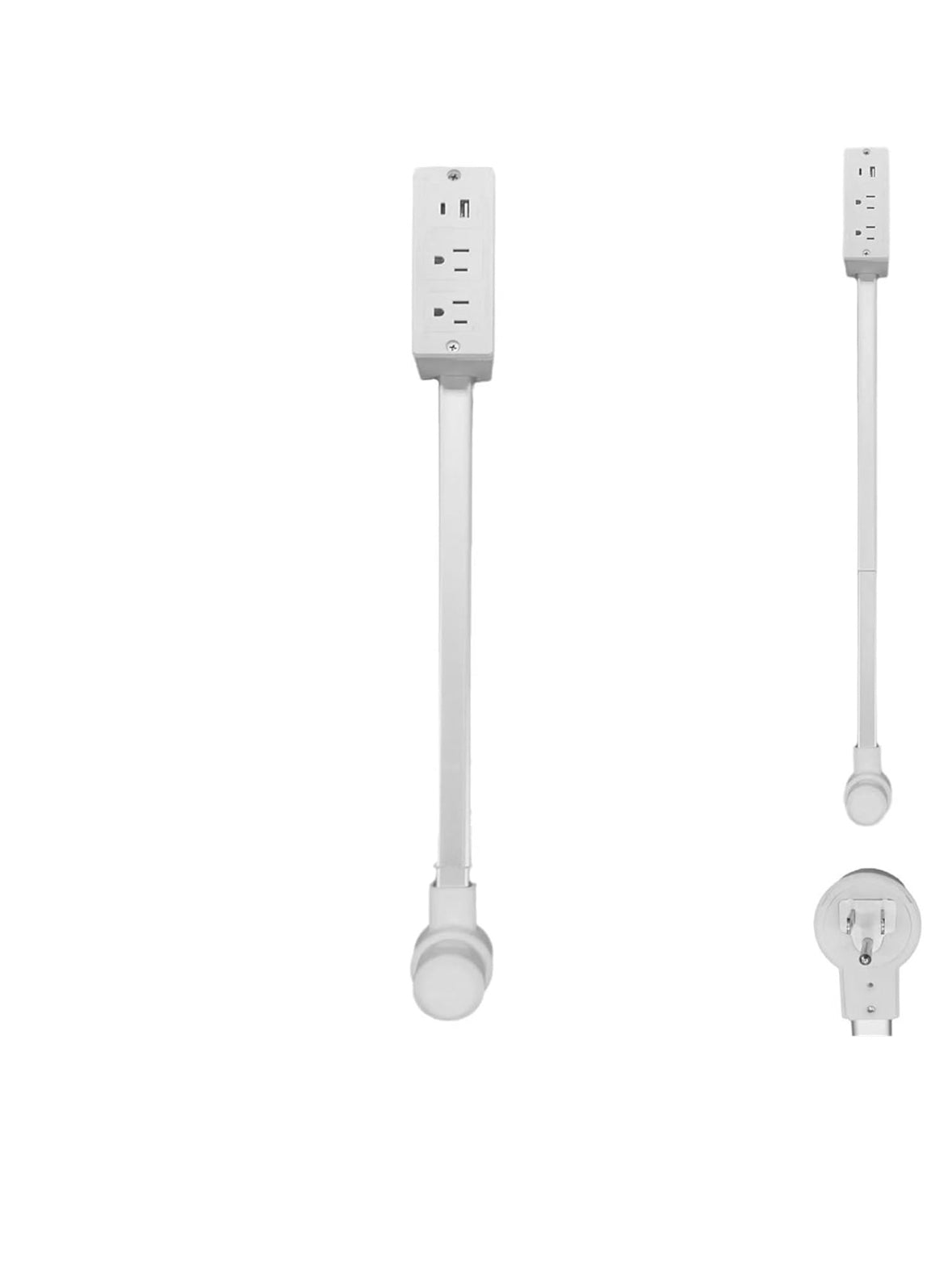 Power Outlet Extender – Extends 22”-30”, rotates 180°, adds 2 AC outlets + USB-A & USB-C. Great for hard-to-reach spots like behind couches.