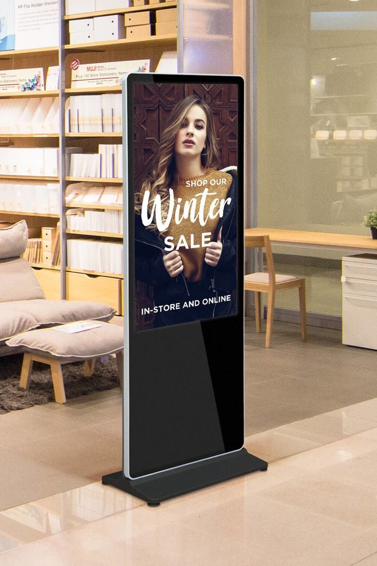 MWE Portable 43 Inch 1800 Nit Indoor & Outdoor Battery Powered Digital Signage LCD Advertising Poster Display Player