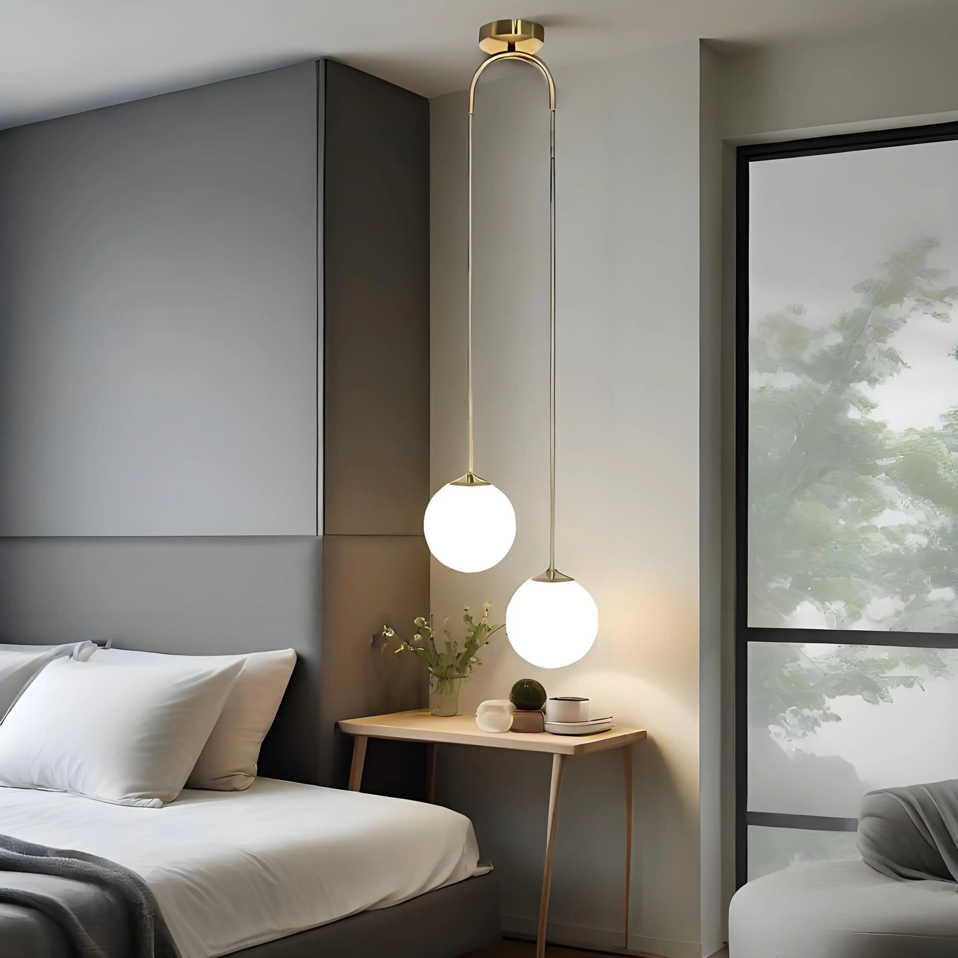 Modern Glass LED Pendant Lights Nordic Living Room Fixtures Indoor Lighting Restaurant Bedroom Bar Home Decor Hanging Lamp 220V