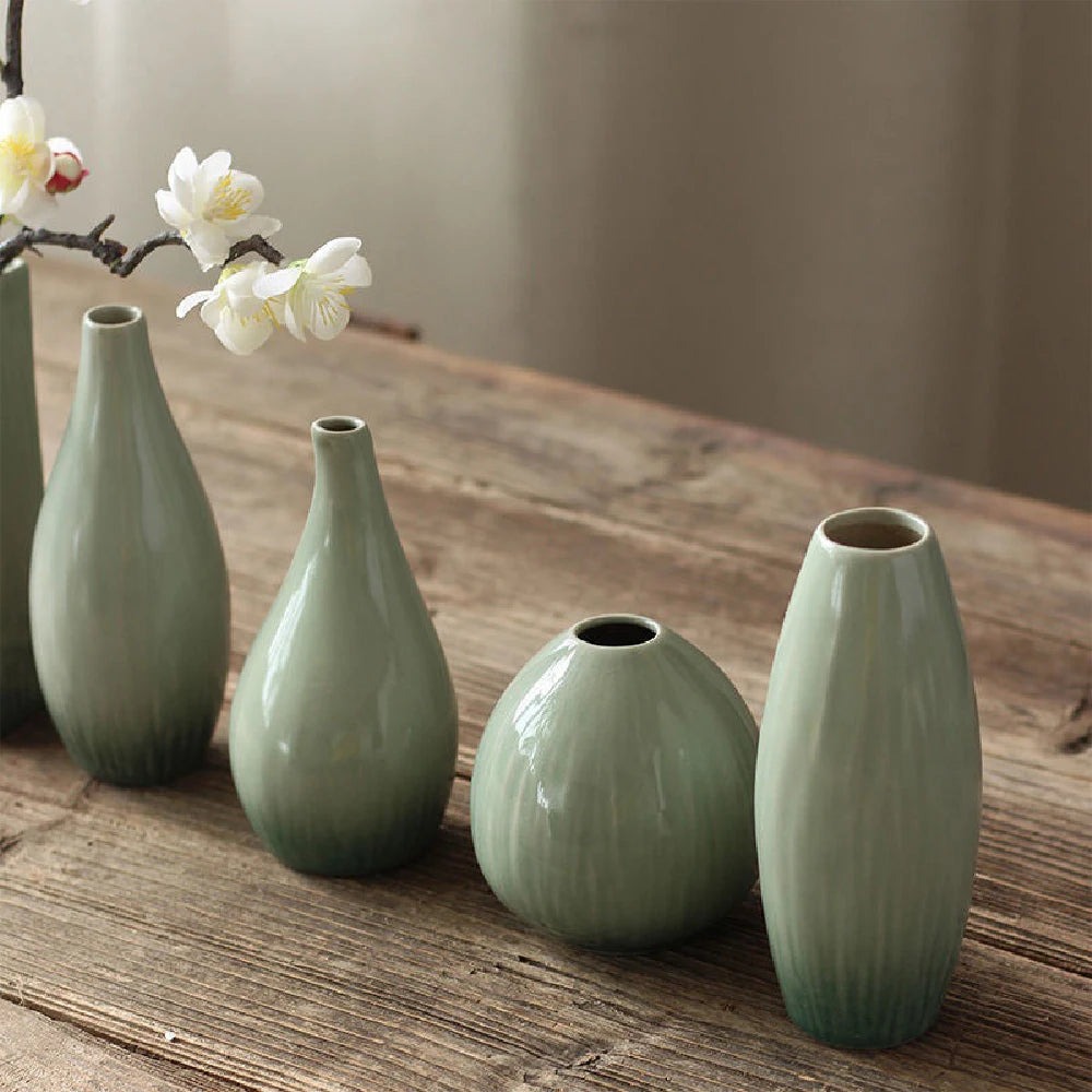 Simple ceramic vase decoration, living room home dining table decoration, hydroponic plant small vase