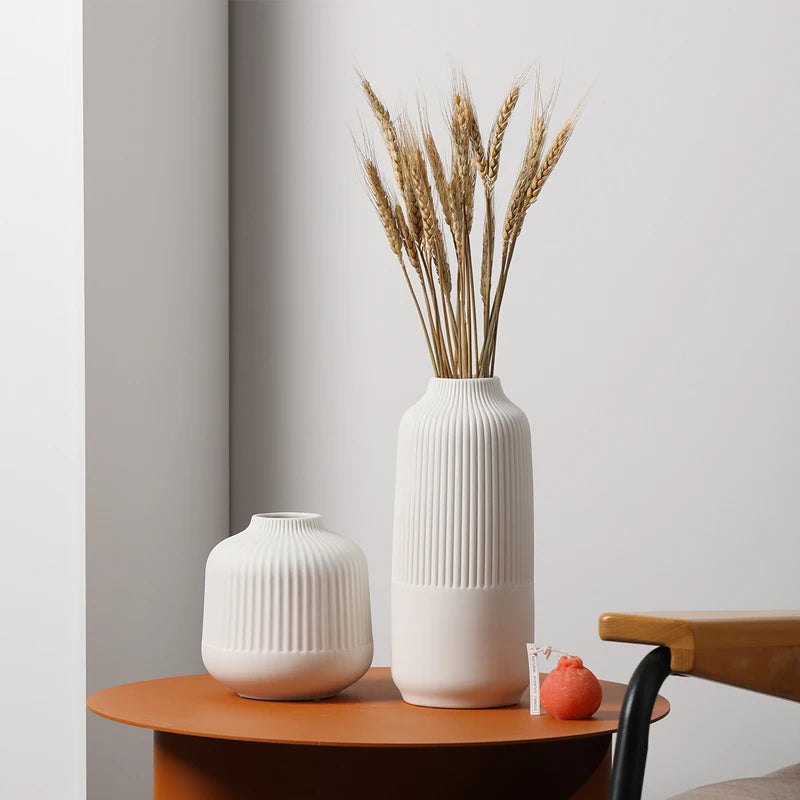 Ceramic Vase Decoration Living Room Flower Arrangement Decoration Light Luxury High-end Flower Arrangement Handicraft Decoration