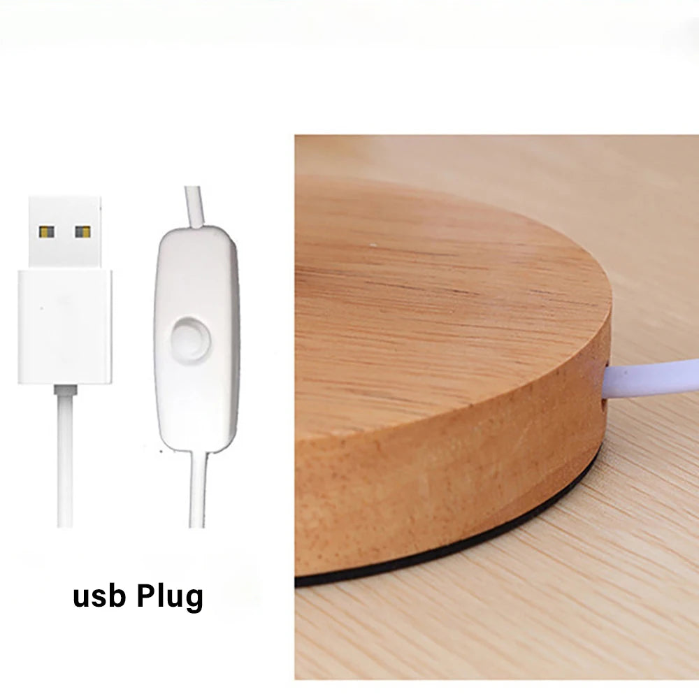 Indoor accessories wooden bedside lamp with gray linen lampshade living room coffee table decoration lamp 