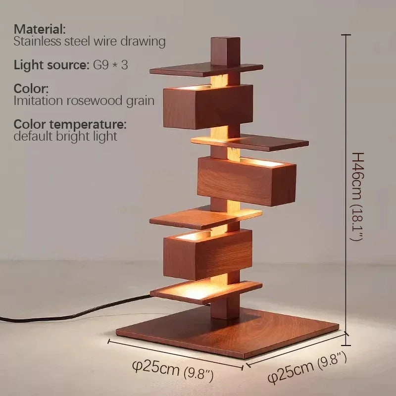 Italian designer floor lamp Retro Solid Wood Floor light for Living Rooms Bedrooms Hotel Living Room Lighting Fixtures