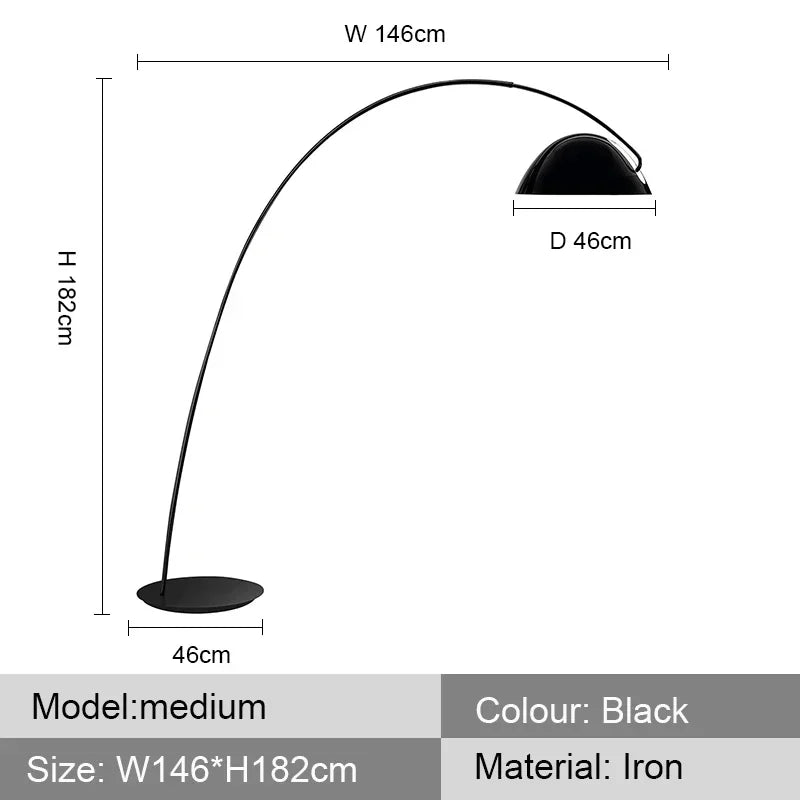 Fishing floor lamp modern minimalist Nordic creative black lamp bedroom bedside design sense vertical table lamp sofa light