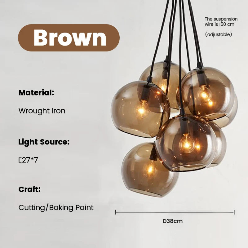 Nordic Modern LED Chandelier Lighting Fixtures for Bedroom Decor Pendant Light Kitchen Chrome Gold Study Reading Hanging Lamp