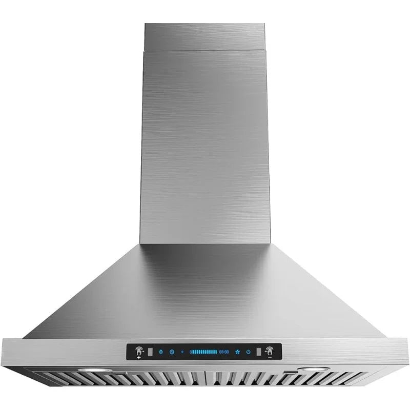 Bestseller 36-inch Wall Mount Range Hood 900 CFM Ducted/Ductless Convertible, Kitchen Chimney Vent Stainless Steel(IKP02-36'')