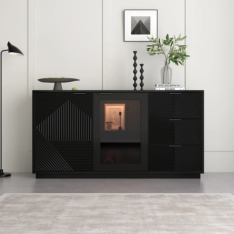 Living Room Cabinets Luxury Storage Display Cabinet Drawer Vitrinas De Cristal Y Madera Para Salon Living Room Furniture