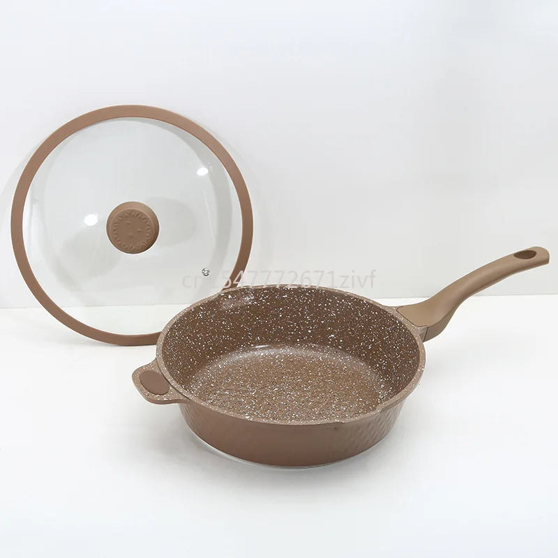 10 Piece Cooking Set Non-Stick Coating Cookware Sets Induction Compatible with Frying Pan Saucepan Pan Grill Pan Cooking Pots