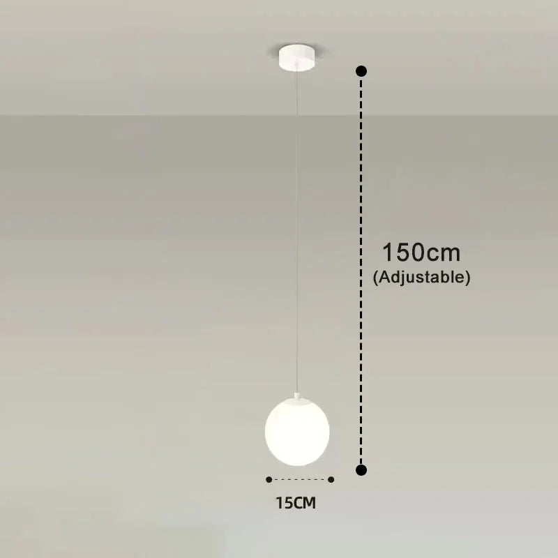 Modern Glass LED Pendant Lights Nordic Living Room Fixtures Indoor Lighting Restaurant Bedroom Bar Home Decor Hanging Lamp 220V