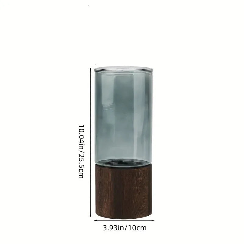 A Large, High-end, Ins-style Glass Vase with Fresh Flowers for Home Use, A Transparent Water-maintained Vase Arrangement