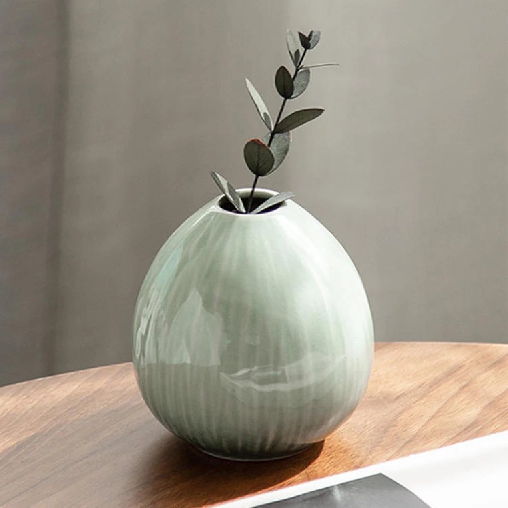 Simple ceramic vase decoration, living room home dining table decoration, hydroponic plant small vase