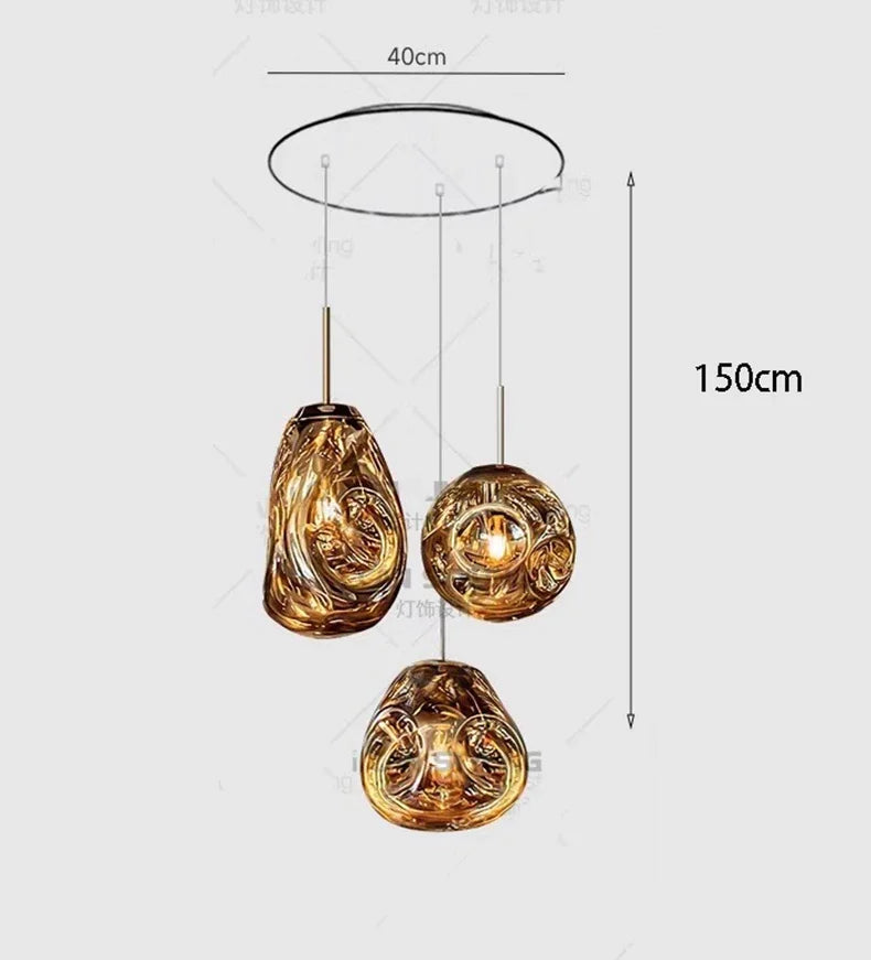 Modern Home Decor Led Glass Lights Pendant Light Lamps for Living Room Chandeliers for Dining Room Hanging Lamp Indoor Lighting