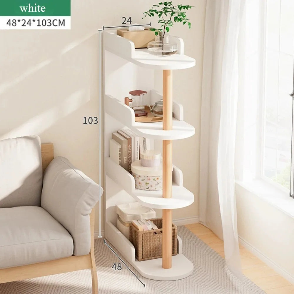 Living Room Crevice Storage Rack Bedroom Bedside Space Saving Storage Cabinet Clip Gap Storage Shelf Household Small Bookshelf