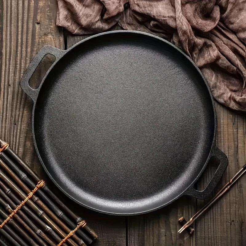 Multi Functional Cast Iron Pot - A Non Stick Pot Suitable for Pizza and Pancakes, Perfect for Home Kitchens and Outdoor Cooking