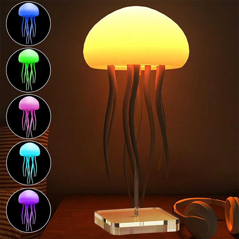 Jellyfish LED Mood Lamp – Portable Night Light for Desk or Bedside