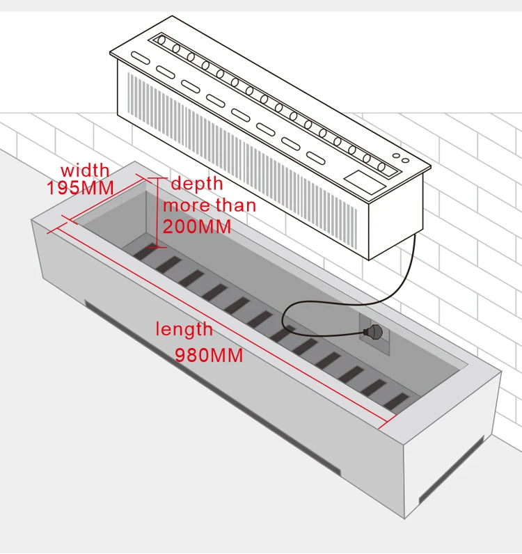 Modern 3D Waterproof 3D Outdoor Garden Yarn Steam Electric Fireplace Steel Fire Atomization Simulation for Hotels
