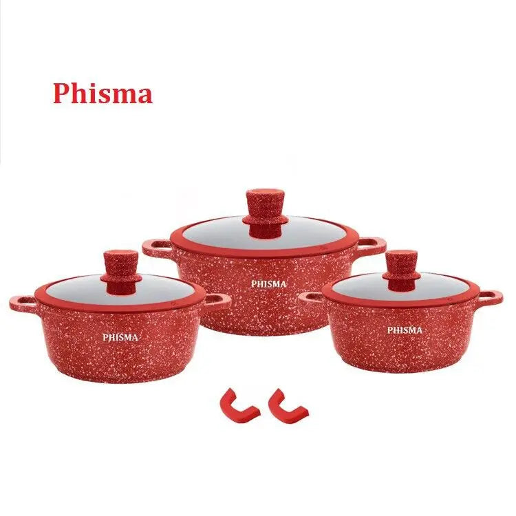 Classic Style Maifan Stone Cast Aluminum Cookware Set Multi-Layer Non-Stick Pan with Ceramic Marble Bakelite Kitchen Utensils