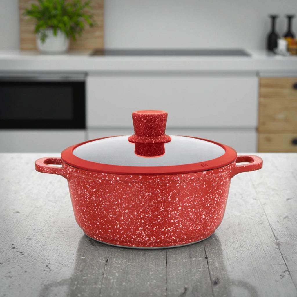 Classic Style Maifan Stone Cast Aluminum Cookware Set Multi-Layer Non-Stick Pan with Ceramic Marble Bakelite Kitchen Utensils