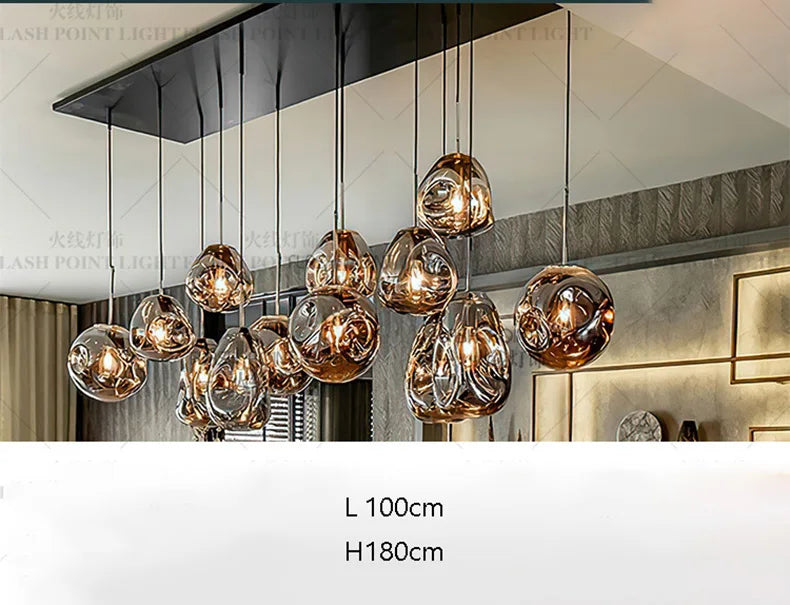 Modern Home Decor Led Glass Lights Pendant Light Lamps for Living Room Chandeliers for Dining Room Hanging Lamp Indoor Lighting