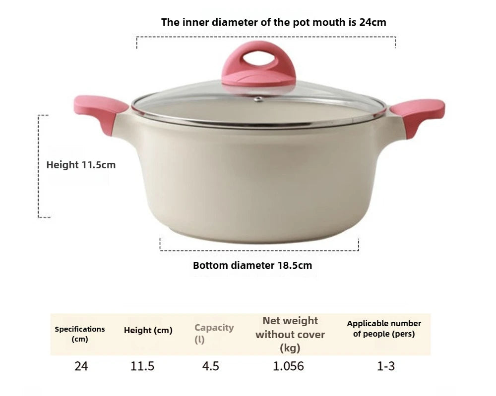 DONNOR Kitchen Pots and Pans Set Non Stick Ceramic Set of Pots with Lid Cooking Pot Frying Pan Nonstick with Pot Protectors