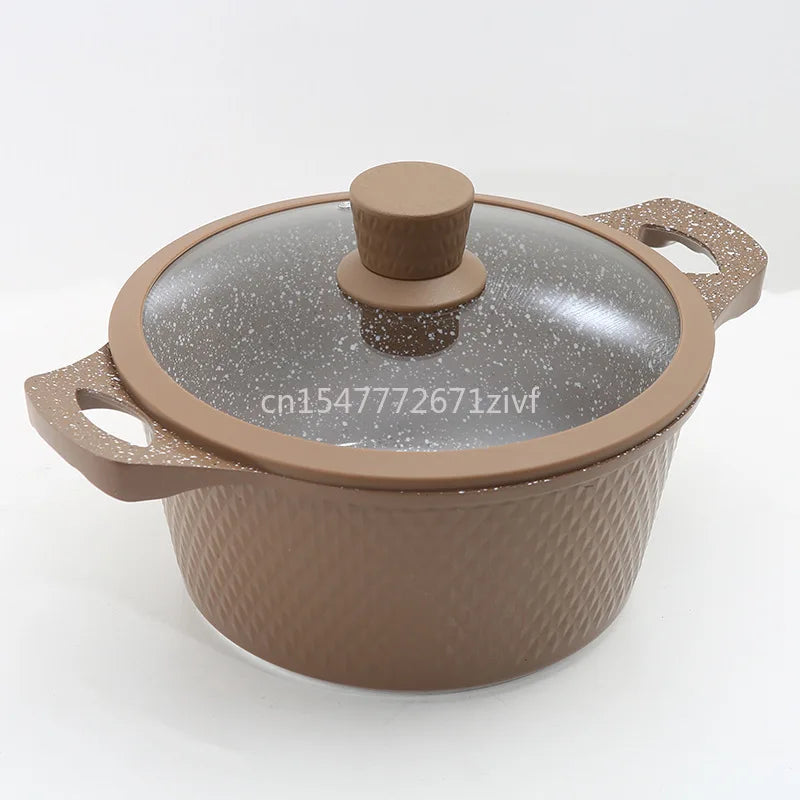 10 Piece Cooking Set Non-Stick Coating Cookware Sets Induction Compatible with Frying Pan Saucepan Pan Grill Pan Cooking Pots