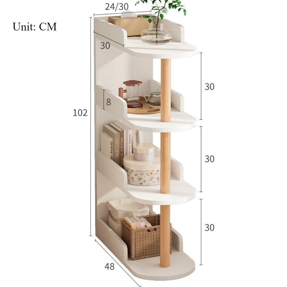 Living Room Crevice Storage Rack Bedroom Bedside Space Saving Storage Cabinet Clip Gap Storage Shelf Household Small Bookshelf
