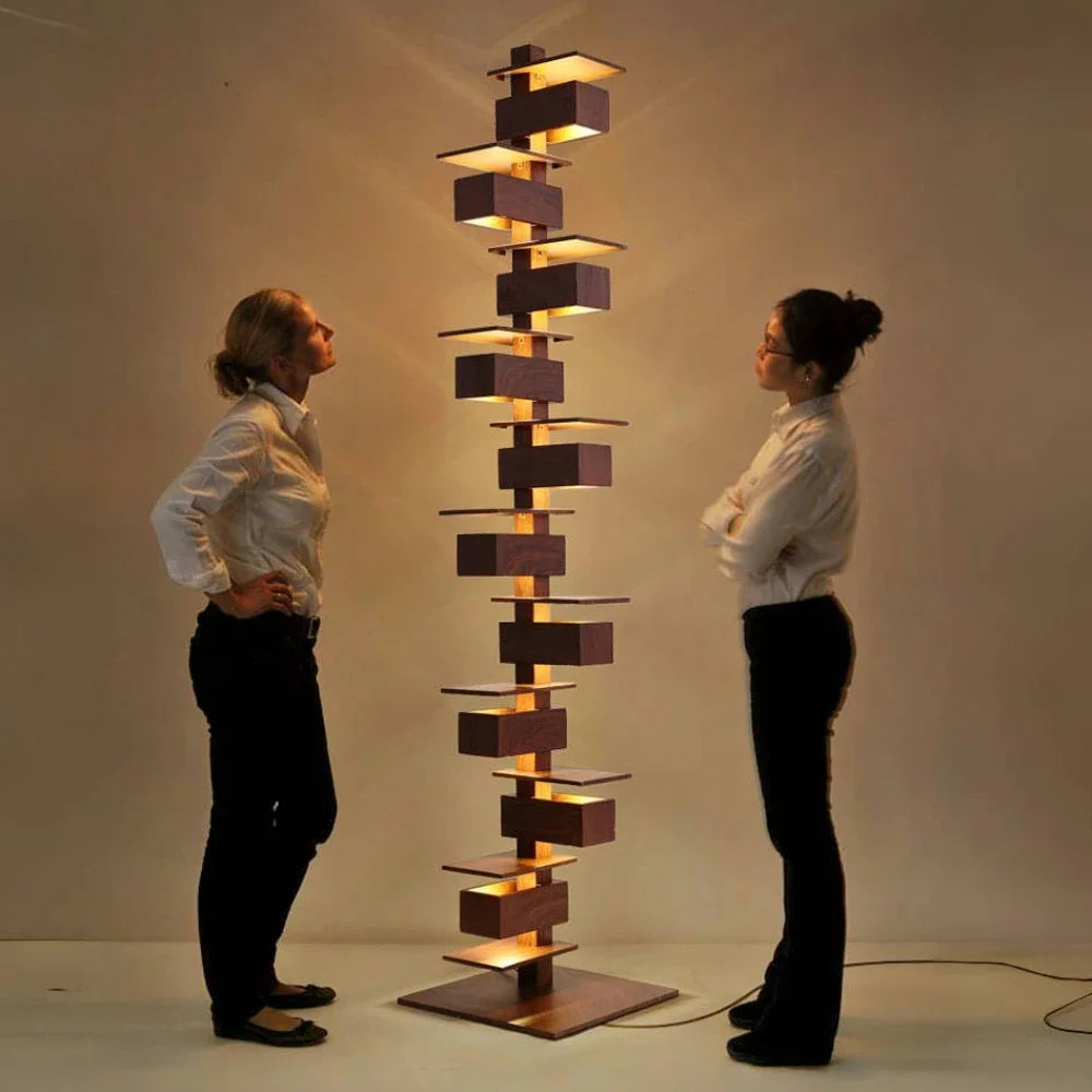 Italian designer floor lamp Retro Solid Wood Floor light for Living Rooms Bedrooms Hotel Living Room Lighting Fixtures