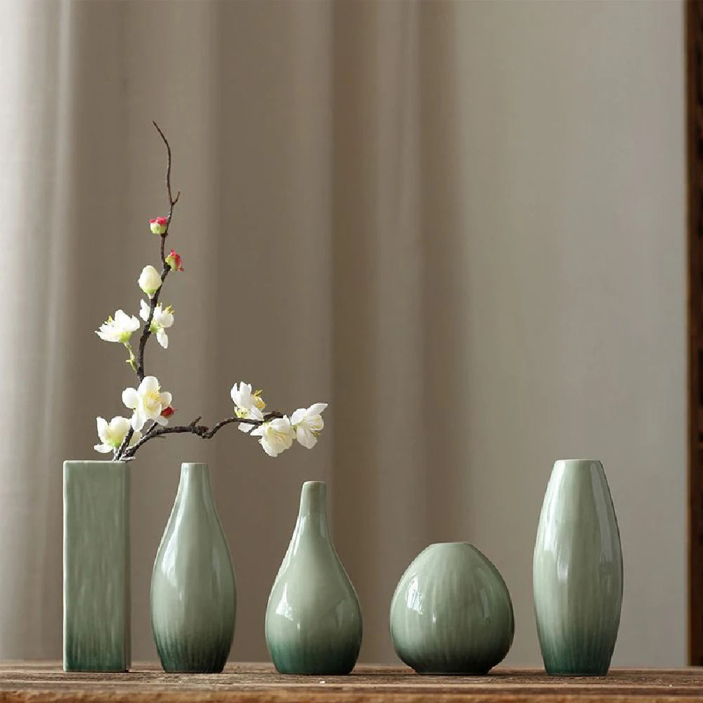 Simple ceramic vase decoration, living room home dining table decoration, hydroponic plant small vase