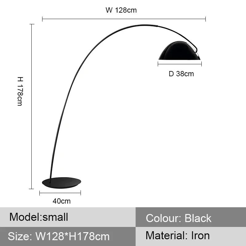 Fishing floor lamp modern minimalist Nordic creative black lamp bedroom bedside design sense vertical table lamp sofa light