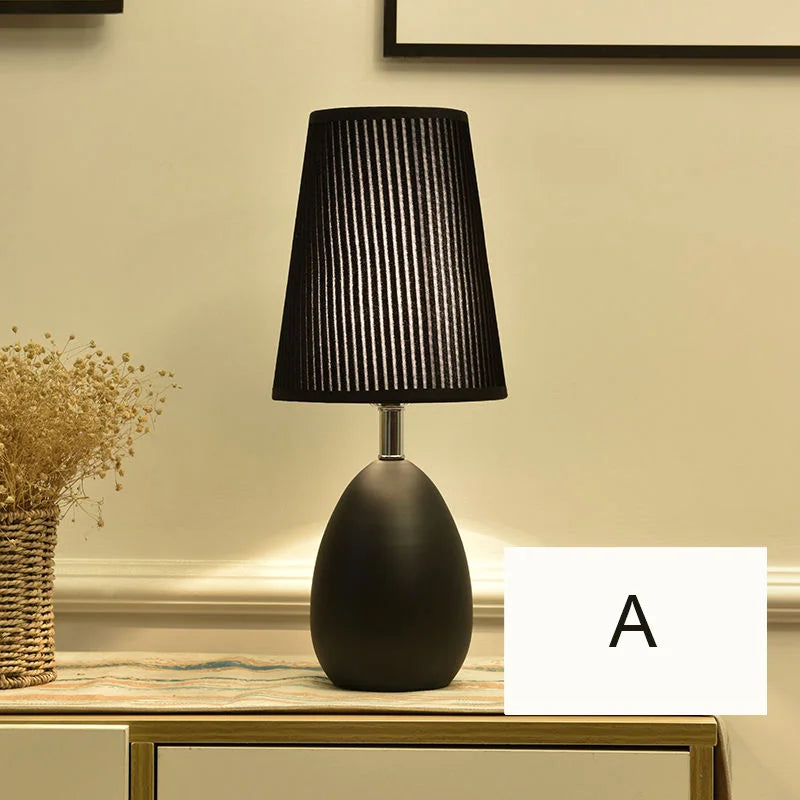 Black and White Living Room Coffee Table Bedroom Night Lamp Design Bedside Lamps Korean Decor Nordic Furniture Indoor Lighting