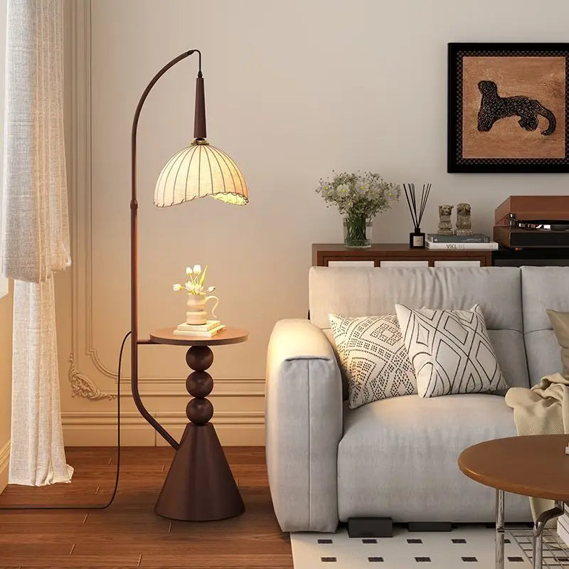 Floor lamp living room sofa high-end feeling bedroom bedside shelf integrated atmosphere fishing table lamp
