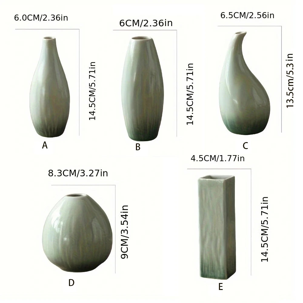 Simple ceramic vase decoration, living room home dining table decoration, hydroponic plant small vase