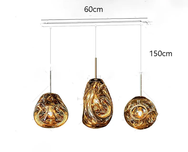 Modern Home Decor Led Glass Lights Pendant Light Lamps for Living Room Chandeliers for Dining Room Hanging Lamp Indoor Lighting