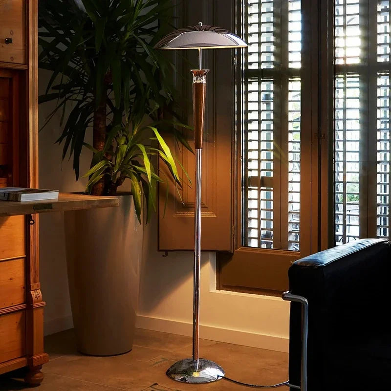 Solid Wood Antique Led Floor Lamp Living Room Sofa Atmosphere Light Retro High-end  Luxury Homestay Bedroom Study table Lighting