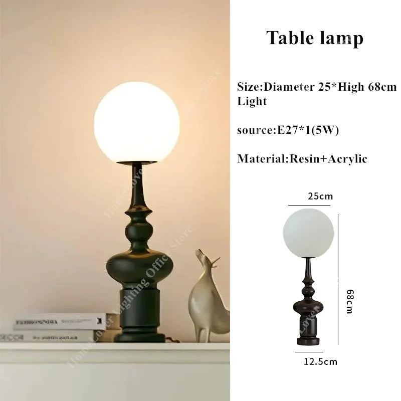 Mid century floor lamp minimalist Column Floor Lamp Designer glass ball lamp Living Room Bedroom decor sofa living room light