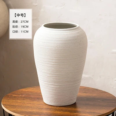 Jingdezhen-Minimalist Countertop Combination Set, Creative Japanese Dried Flowers, Hydroponic Vase, Home Ornament, Solid Color