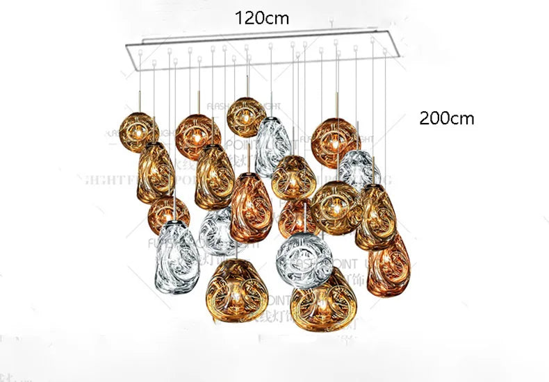 Modern Home Decor Led Glass Lights Pendant Light Lamps for Living Room Chandeliers for Dining Room Hanging Lamp Indoor Lighting