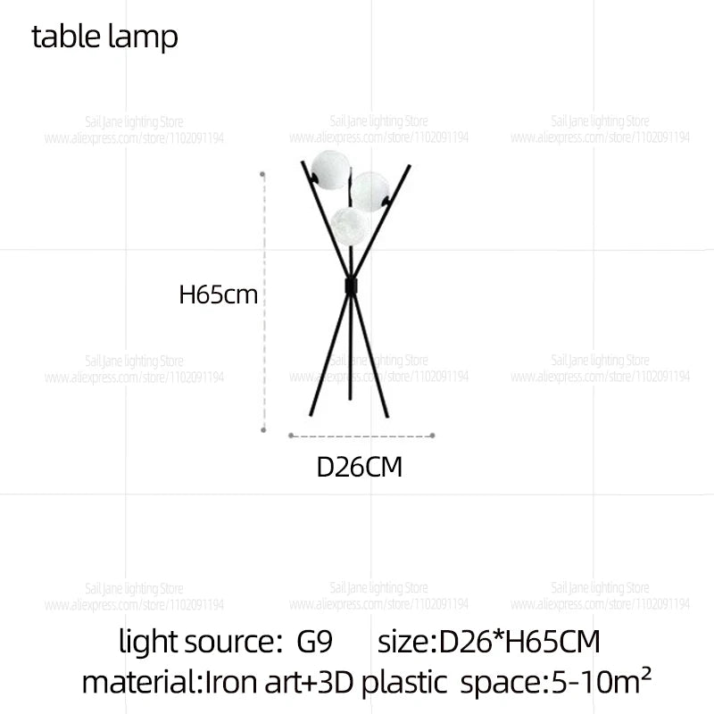 Ball Floor Lamp Living Room Lighting Designer Bedroom Sofa Environment Lamp Internet Celebrity Creative Floor Lamp Desktop Desk