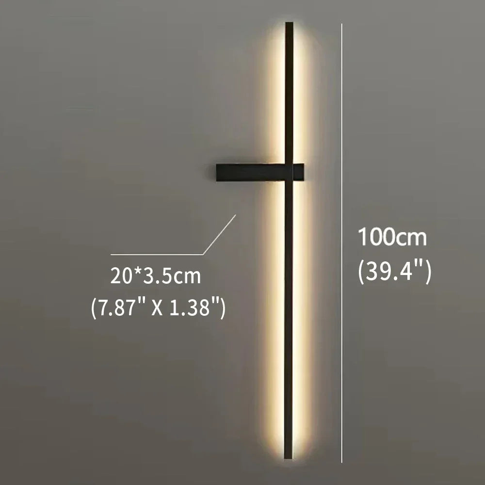 LED Wall Lamp Modern Minimalist Strip Wall Decor Lights Lighting for Bedroom Bedside Living Room TV Sofa Lobby Background Decor