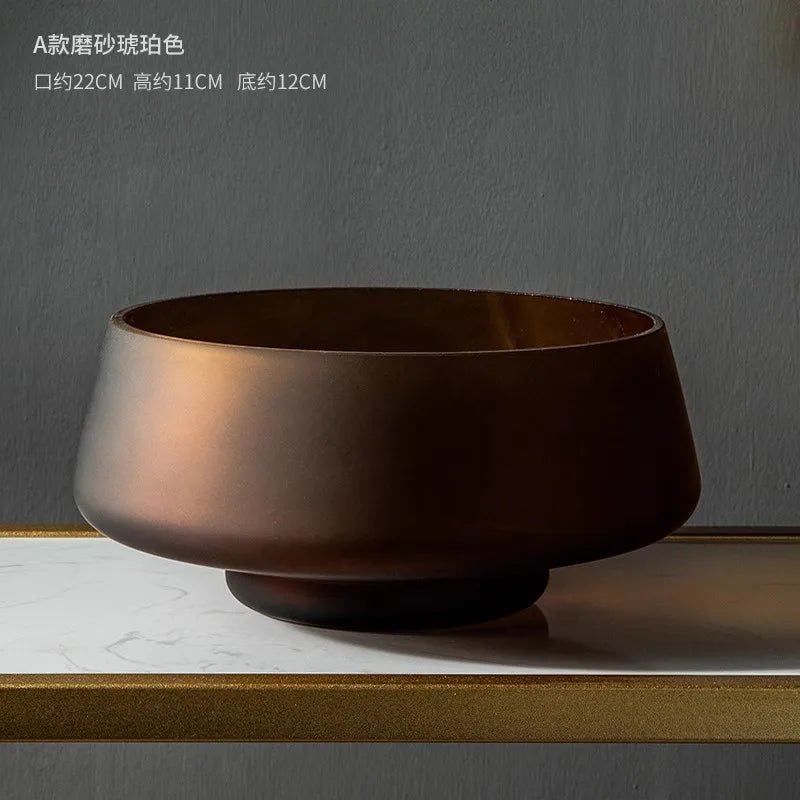 Nordic Light Luxury Home Decor Frosted Glass Vase Living Room Decoration Table Flowers Hydroponic Vase Terrarium Decor