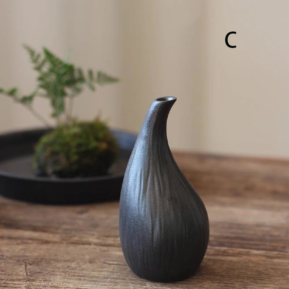 Simple ceramic vase decoration, living room home dining table decoration, hydroponic plant small vase
