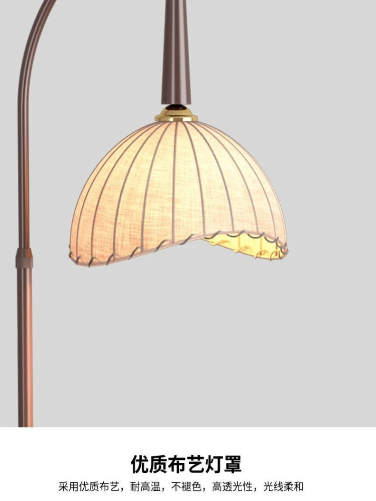 Floor lamp living room sofa high-end feeling bedroom bedside shelf integrated atmosphere fishing table lamp