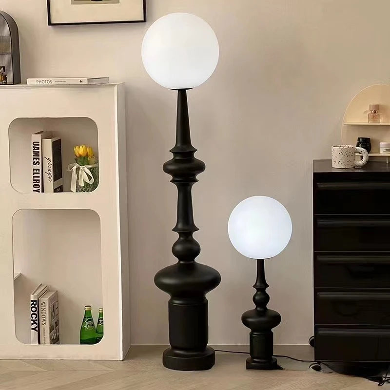 Mid century floor lamp minimalist Column Floor Lamp Designer glass ball lamp Living Room Bedroom decor sofa living room light
