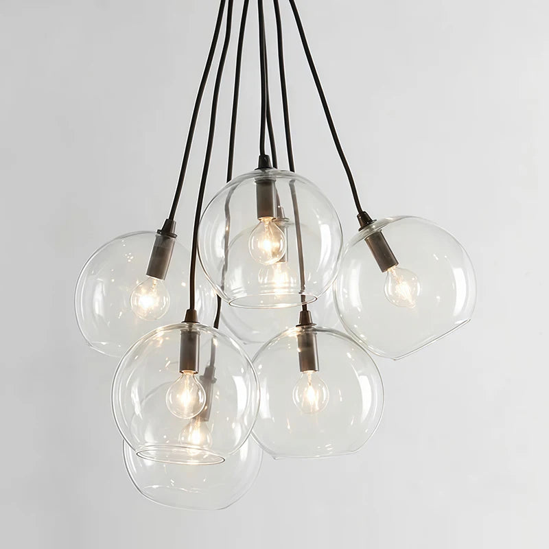 Nordic Modern LED Chandelier Lighting Fixtures for Bedroom Decor Pendant Light Kitchen Chrome Gold Study Reading Hanging Lamp