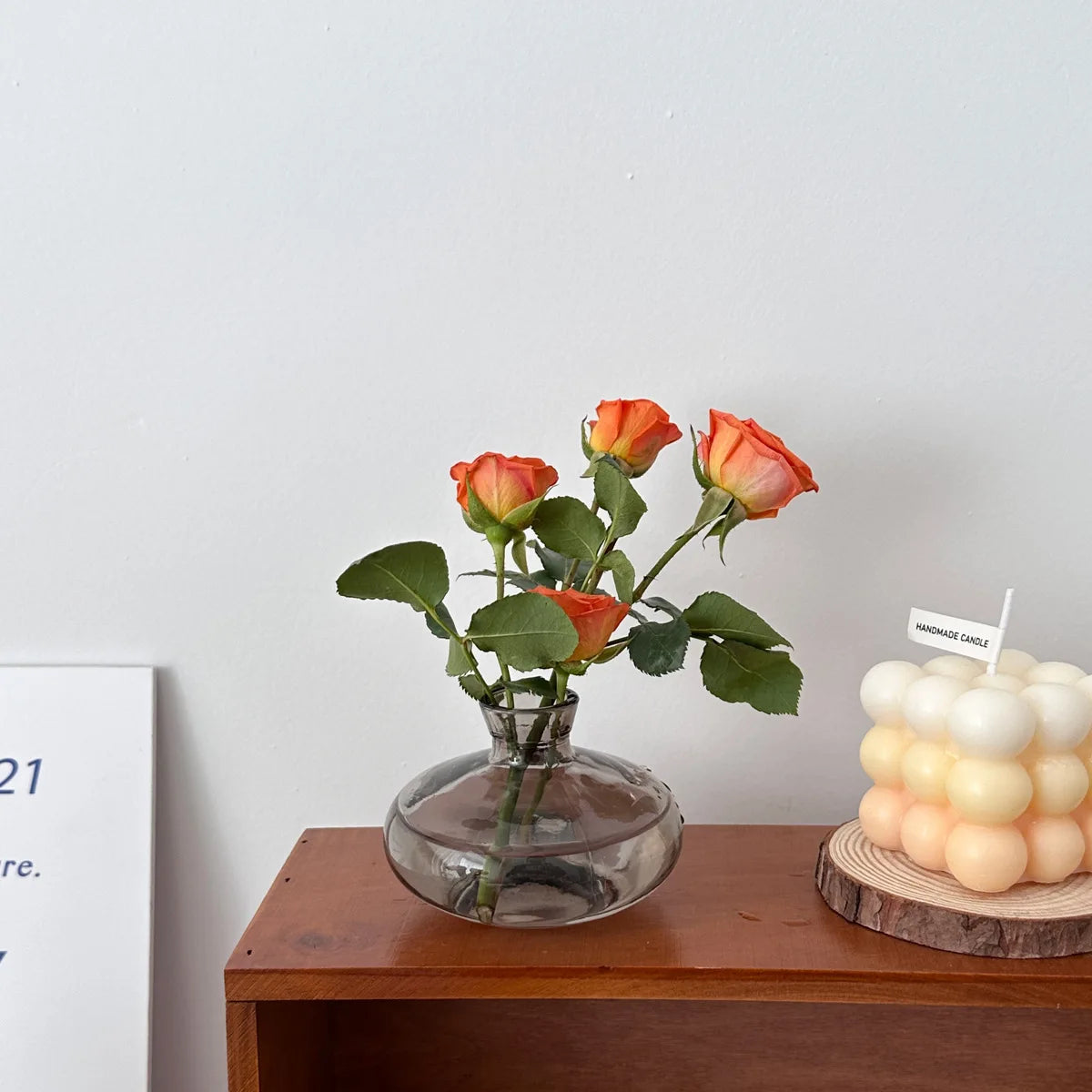 modern style tabletop glass vase househeld home decoration mini flower holder glass 3 pieces in vase set