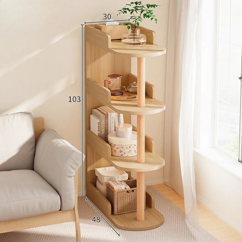 Living Room Crevice Storage Rack Bedroom Bedside Space Saving Storage Cabinet Clip Gap Storage Shelf Household Small Bookshelf