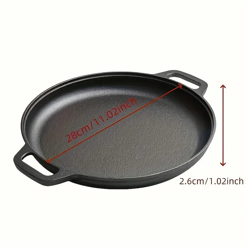 Multi Functional Cast Iron Pot - A Non Stick Pot Suitable for Pizza and Pancakes, Perfect for Home Kitchens and Outdoor Cooking