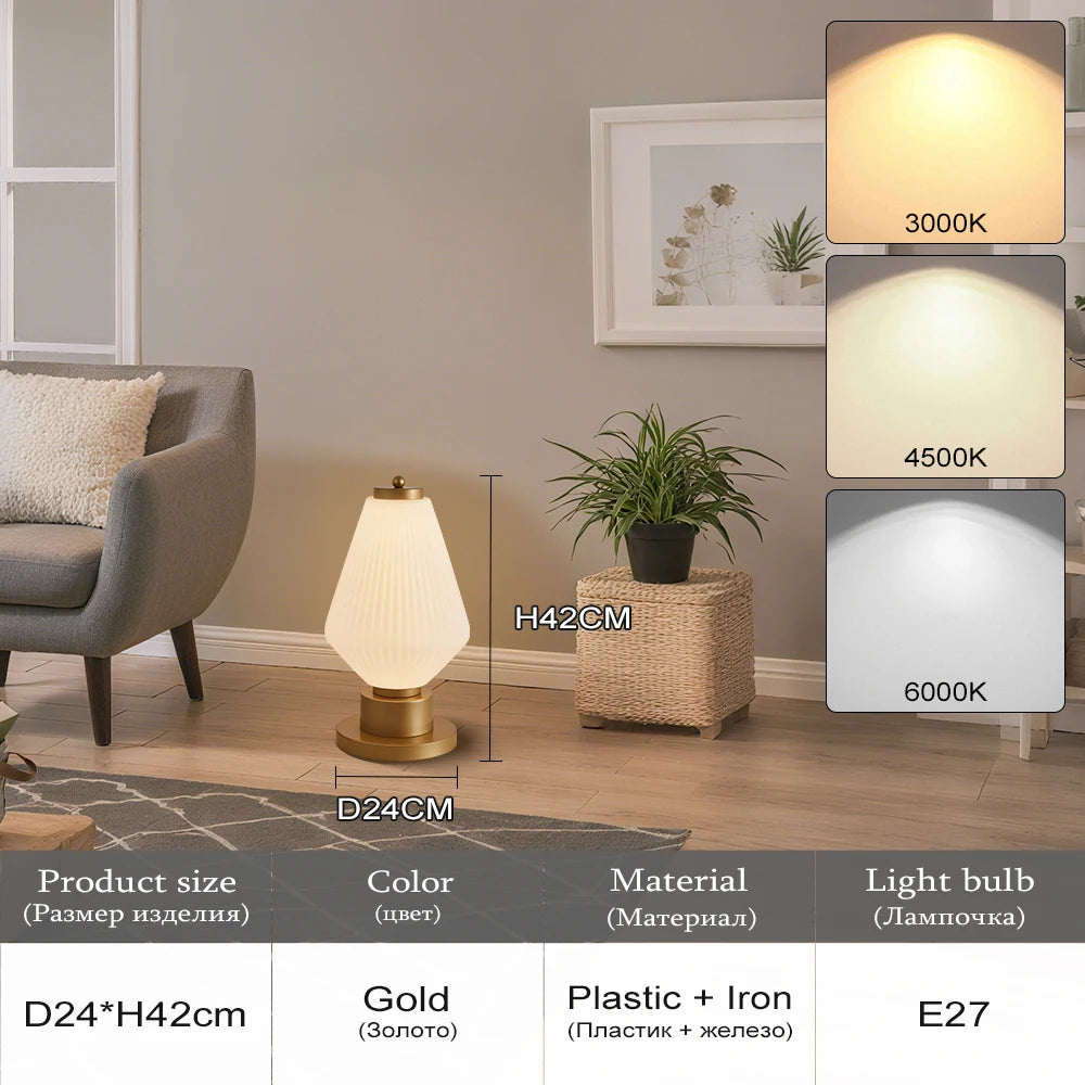 2025 Modern Long Floor Lamp For Living Study Room Bedroom Cream Lampshade Iron Base LED Table Light Minimalist Room Decoration